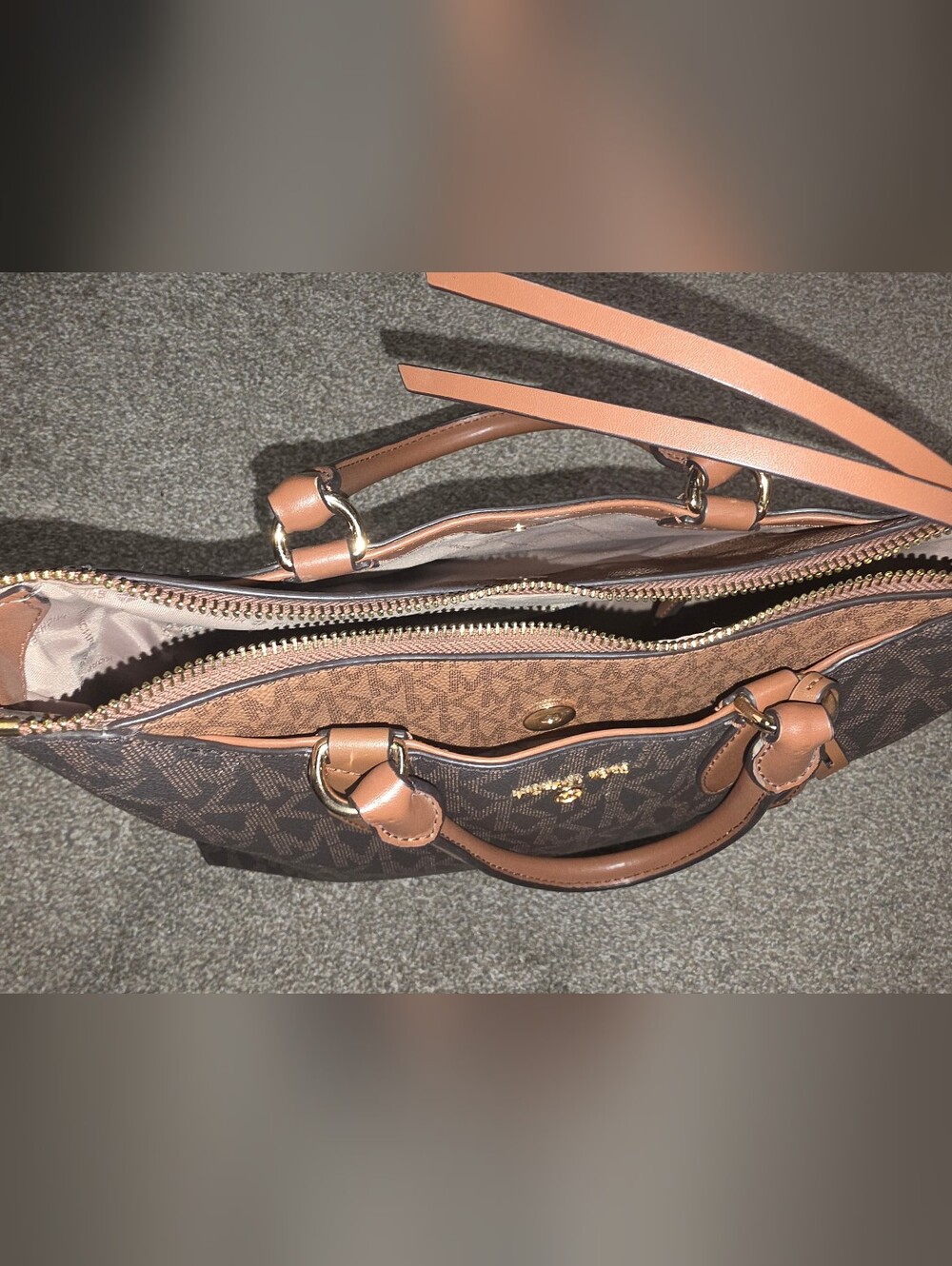 Michael Kors Brown Signature Tote Bag - Picture 6 of 11